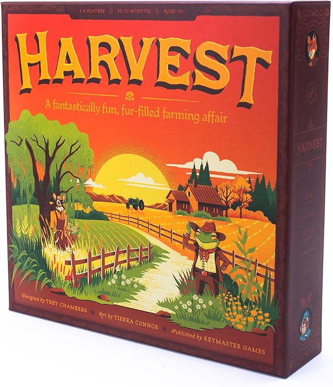 Keymaster Games Harvest | Strategy Board Game for Adults Families and Couples | Cozy Farming Experience | Easy-to-Learn | Quick 60-Minute Play for Game Night or Solo Challenge