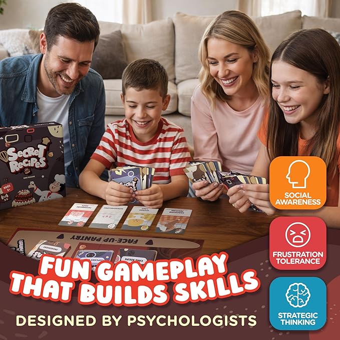 ThinkPsych Secret Recipes - The Sneaky Baking Game for The Whole Family - 2-5 Players - Family Board Games for Kids and Adults - Ages 9+