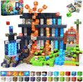 Magnetic Blocks - 150 PCS Dinosaur Volcano Forest Castle Set with Light Up Blocks - Kids Classroom Sensory Toy for Toddlers STEM Construction Stacking Toy Kids 3+ Boys Easter Basket Stuffers