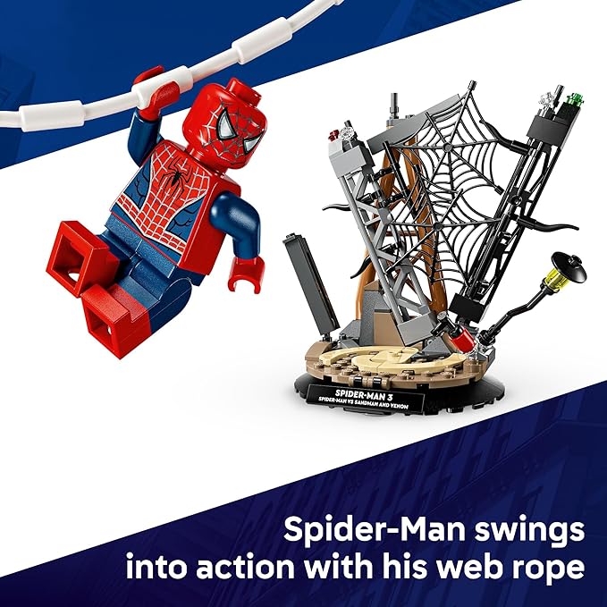LEGO Marvel Epic Battle: Spider-Man vs. Sandman Building Toy for Boys &amp Girls - Super Hero Playset W/Venom Sandman &amp Spider-Man Minifigures - Gift Idea for Birthdays - Ages 9+ - 76334