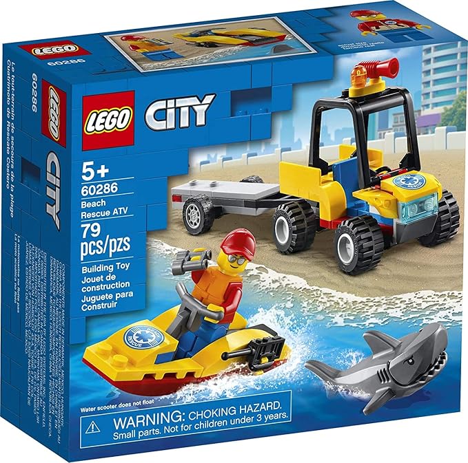 LEGO City Beach Rescue ATV 60286 Building Kit Fun Cool Toy for Kids New 2021 (79 Pieces)
