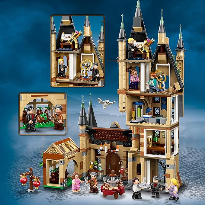 Lego 75969 Harry Potter Hogwarts Astronomy Tower Building Toy for Children +9 Years with 8 Mini Figures