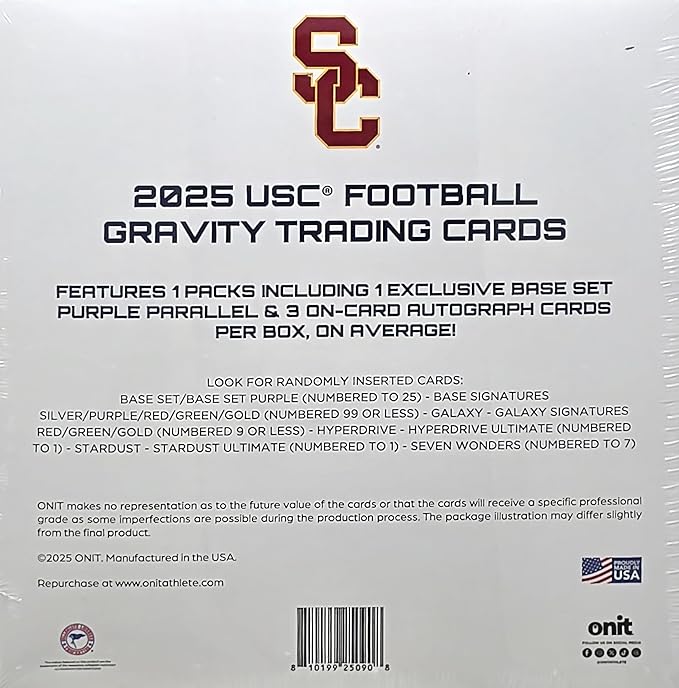 2025 Onit Gravity College Football Card Breaker Edition Box (USC Trojans)