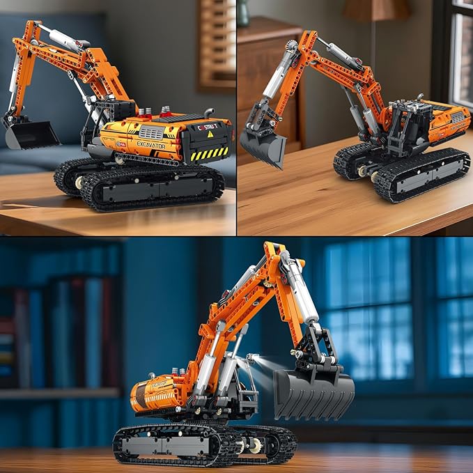 Reobrix RC Excavator Building SetAPP Remote Control Excavator Model with MotorTruck Construction Setss for Adults 22003Vehicle Building Blocks Engineering Gifts 1106 PCS
