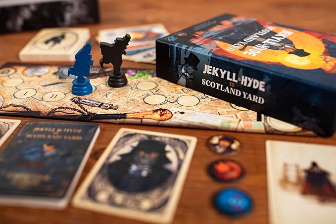 Jekyll &amp Hyde vs. Scotland Yard by 25th Century Games – Cooperative Trick Taking Board &amp Card Game for Two Players – Story Based Gameplay – for Ages 10+ &amp 20 Min Playtime