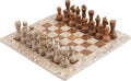 Radicaln Marble Chess Set 15 Inches Coral and Dark Brown Handmade Luxury Board Games for Adults Ideal Marble Chess Board Game Set &amp Chess Pieces for Home Decor