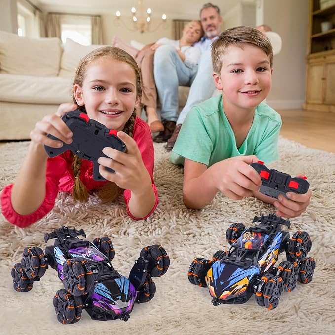 Cool 8 Wheels Hand Controlled RC Stunt Car Toys Xmas Gifts and Birthday Presents for Kids Gesture Sensing Remote Control Cars for Boys Age 6 7 8-10 11 12 Year Old