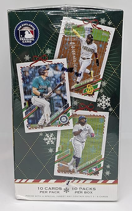 2021 Topps Holiday MLB Baseball Mega Box (100 Cards Total) One Relic or Autograph Per Box