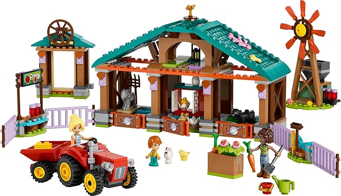 Lego Friends The Sanctuary of The Farm Animals Building Toy with Tractor Mill 3 Mini Dolls and 5 Animals Toys for Girls and Children from 6 Years and Older Gift Ideas 42617