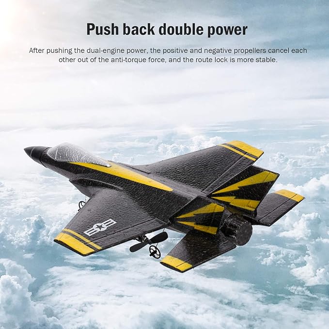 GoolRC FX635 RC Airplane 2 Channel RC Plane 2.4Ghz Remote Control Airplane Ready to Fly Foam Glider with 3 Axis Gyro Fixed Wing Aircraft Toys for Beginners and Adults