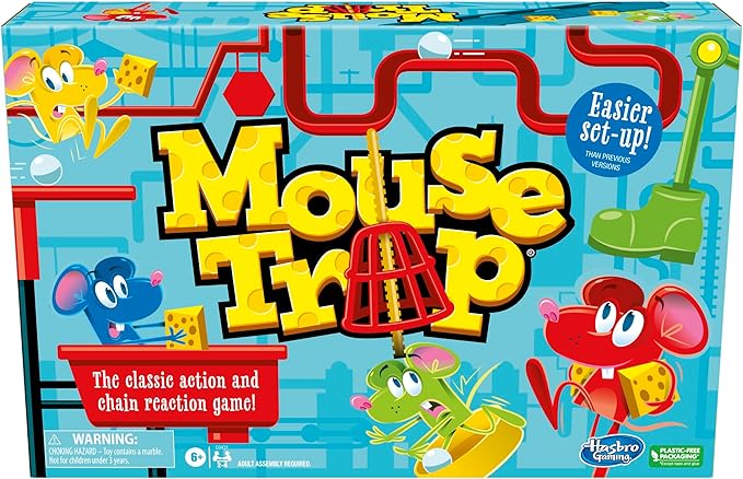 Hasbro Gaming Mouse Trap Board Game for Kids Ages 6 and UpClassic Kids Game
