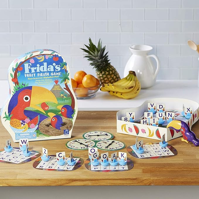 Educational Insights Frida's Fruit Fiesta - Toddler Board Games ABC Learning Toys for Kids Ages 3-5 Preschool Learning Activities Letter Matching Game Alphabet Bingo Classroom Games for Ages 4+