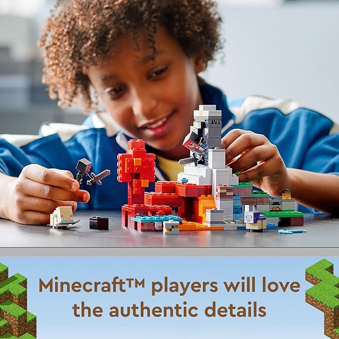 LEGO Minecraft The Ruined Portal Building Toy 21172 with Steve and Wither Skeleton Figures Gift Idea for 8 Plus Year Old Kids Boys &amp Girls