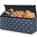 HOMEMARVEL Large Toy Chest Big Toy Box Extra Large Toy Box for Boys &amp Girls Collapsible Sturdy Chest Storage Organizer with Removable Lids for Playroom Bedroom Nursery Closet