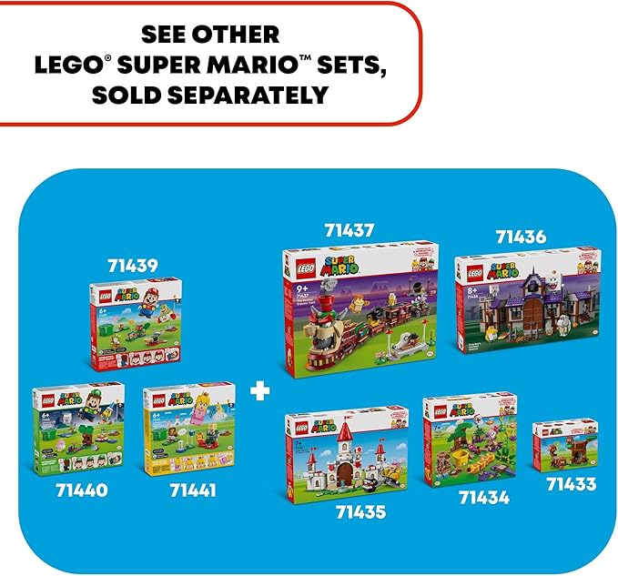LEGO Super Mario Adventures with Interactive Mario Bowser Jr.’s Clown Car Playset Vehicle Yoshi Toy &amp Playset Nintendo Toy Gift for Boys Girls and Gamers Ages 6 and Up 71439