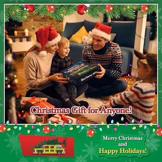 Christmas Village Movie Building Toy Set 4 in1 Station Wagon with Family Christmas Tree Building Kit Christmas Decorations Compatible with Lego Gifts for Movie Fans Adults Boys and Kids 2025
