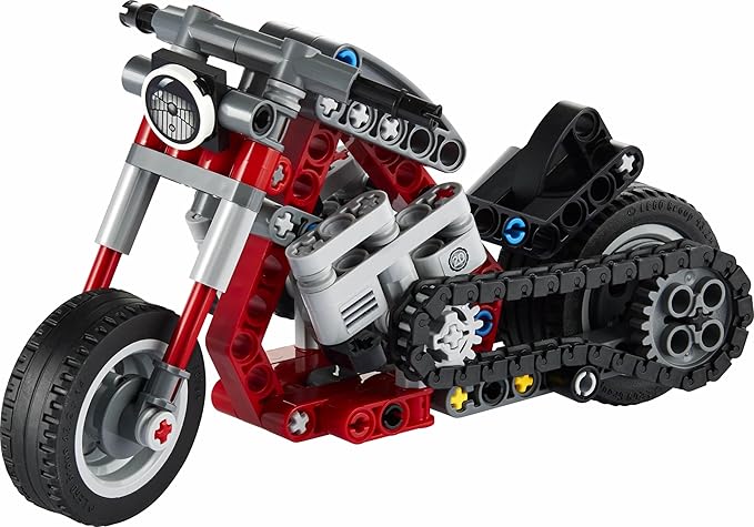 Lego Technic Motorcycle 42132 Model Building Kit Give Kids a Treat with This Motorcycle Model 2-in-1 Toy for Kids Aged 7+ (163 Pieces)