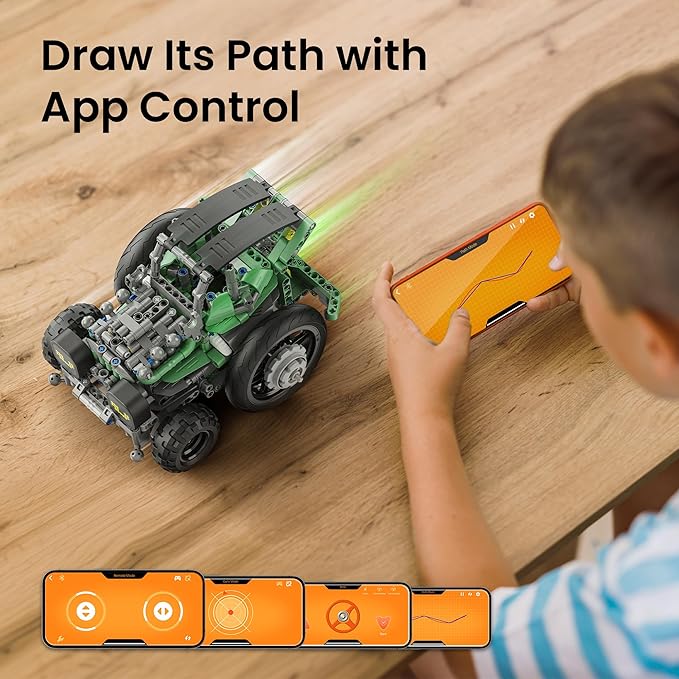Sillbird Robot Car Building Kit with Remote Control for Boys Ages 8-14 STEM Coding Robotics Technic Toy Birthday Gifts for Kids Buildable 5in1 Models with 727 Pieces