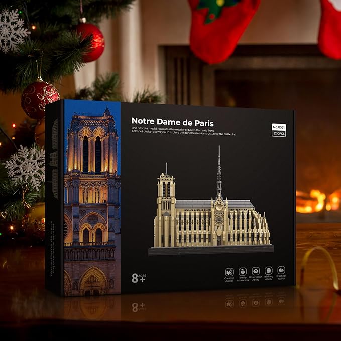 Architecture Notre-Dame de Paris Model Building Block Set Openable Architecture Model Micro Building Kit Collection Building Toy