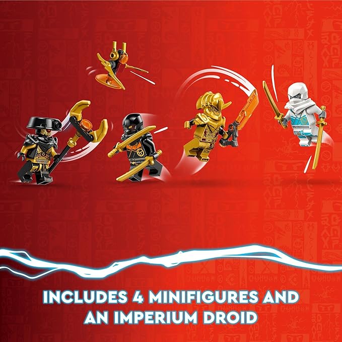 LEGO NINJAGO Zane’s Dragon Power Spinjitzu Race Car 71791 Building Toy Set Features a Ninja Car 2 Hover Flyers Dragon Toy and 4 Minifigures Gift for Kids Aged 7+