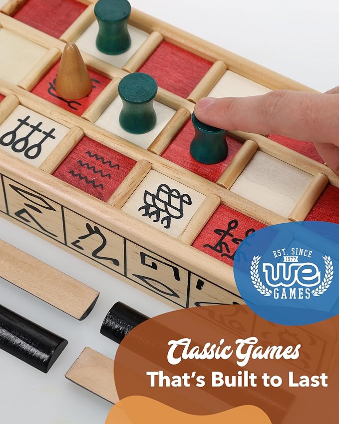 WE Games Senet Egyptian Board Game – Handcrafted Solid Wood Senet Set for Historical Education Cultural Appreciation &amp Strategy – Ancient Game for Friends