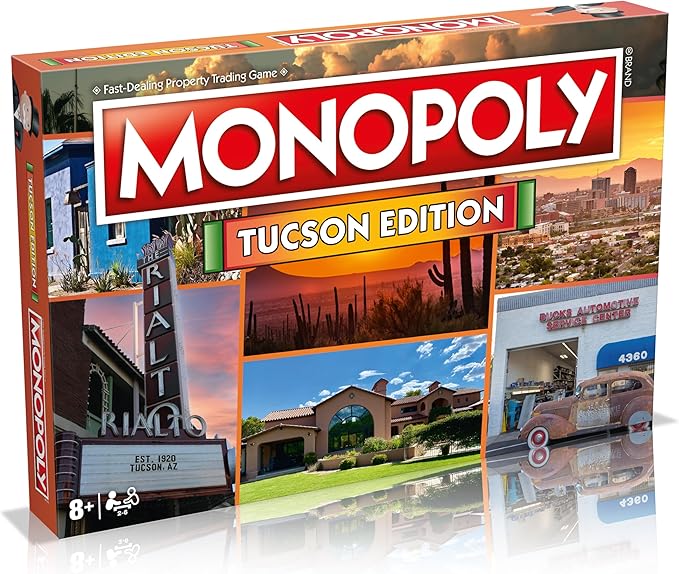 Monopoly Board Game Tucson Edition: 2-6 Players Family Board Games for Kids and Adults Board Games for Kids 8 and up for Kids and Adults Ideal for Game Night