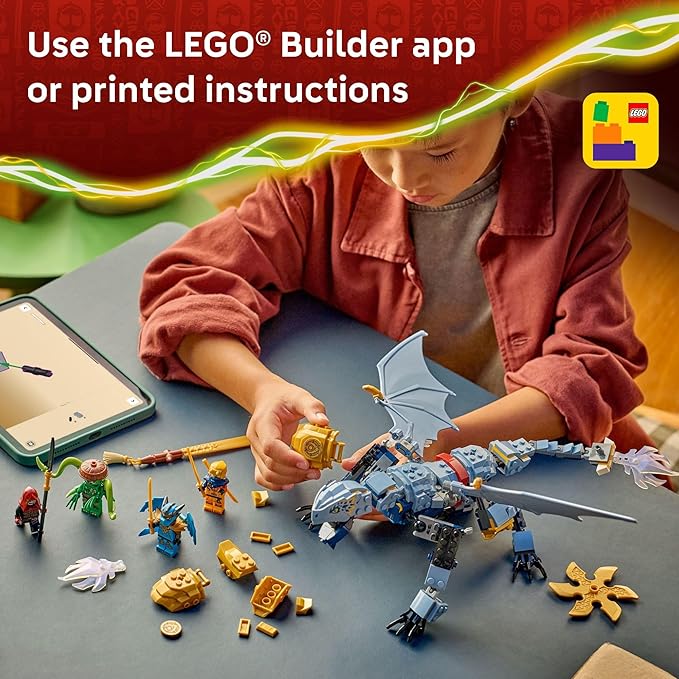 LEGO NINJAGO Ninja Dragon Riyu’s Battle Building Toy for Boys &amp Girls - Ninja Poseable Dragon Toy Playset for Kids Ages 7+ - Includes 4 Minifigures for Pretend Play - Gift Idea for Birthdays - 71