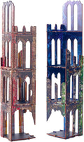 Gothic Sci-Fi Towers Ruin Terrain Set for WH40K D&ampD Pathfinder Painted Modular Building Tabletop Scenery for 28mm Kill Team Miniatures RPG Wargames Battlezone Creation Kit for Tactical Gamepla
