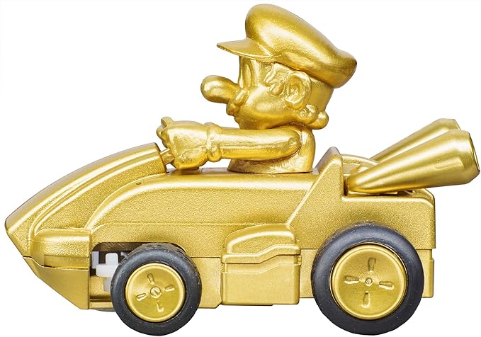 Carrera RC Nintendo Mario Kart 2.4 GHz Mini Collectible Radio Remote Control Toy Car Vehicle - Gold Mario