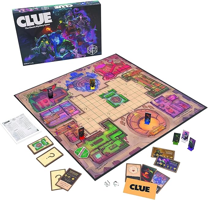 USAOPOLY CLUE: Critical Role | Solve The Mystery in This Collectible Clue Game Featuring Characters &amp Locations from Mighty Nein Campaign Officially-Licensed Game (CL139-516-002200-04)