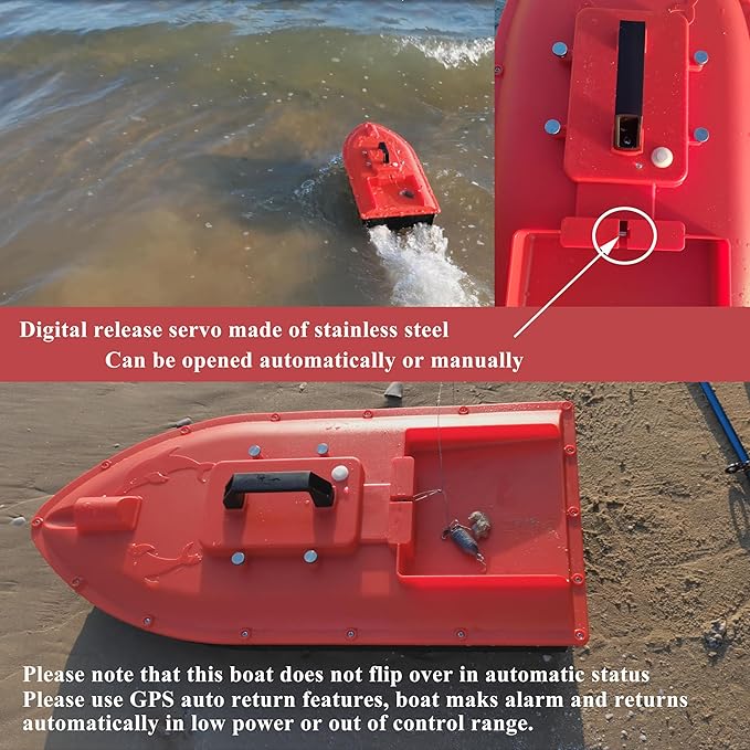 Jabo Dolphin High Speed RC Saltwater Fishing Surfer Bait Boat for Beach Fishing with Waterproof Hull GPS Auto Return (Dolphin)