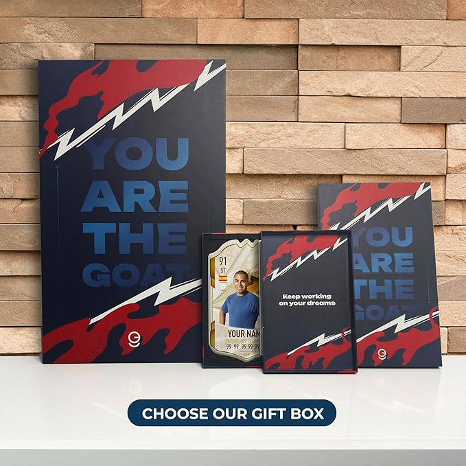 EGD Personalized Football Cards | Ultimate Team Decorations | Football Gifts for Boys | Multiple Sizes &amp Shapes