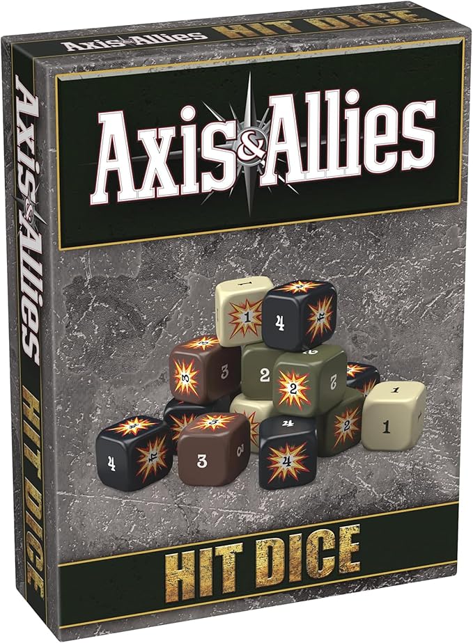 Renegade Game Studios Axis &amp Allies: Hit Dice - 72 Premium Dice with Military Duffel Bag Strategy Game Upgrade