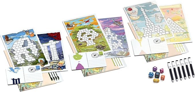 Roll to The Top - Journeys Base Game - Roll-and-Write Baord Game - 1 to 6 Players - 20 Minutes Play Time (Roll to The Top: Journeys (Base Game))