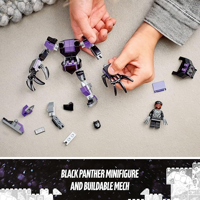 LEGO Marvel Black Panther Mech Armor 76204 Building Kit Collectible Mech and Minifigure for Super-Hero Kids Aged 7+ (124 Pieces)