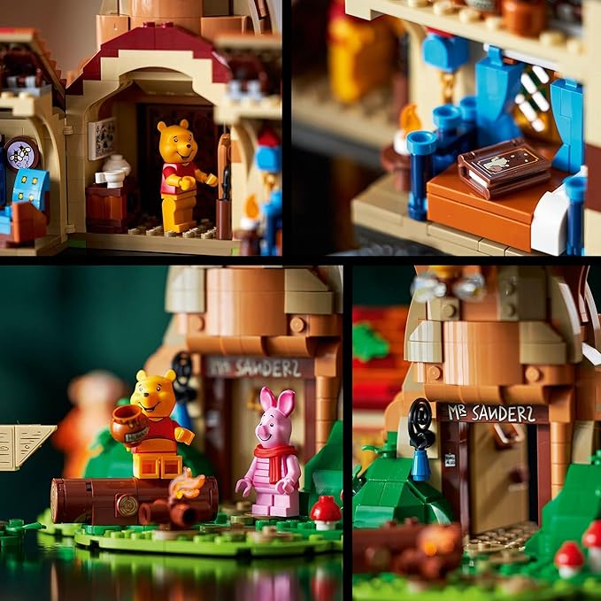 LEGO Ideas Disney Winnie The Pooh 21326 Building Set - Home Décor Collectible Gift with Piglet Minifigure and Eeyore Figure Pooh Bear House Opens for Easy Access Classic Display Model for Adults