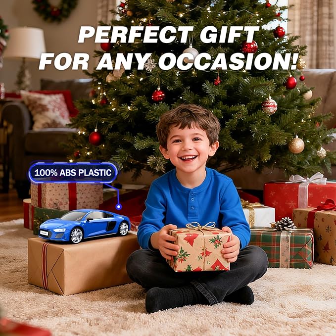 Audi Remote Control Car 1:24 Scale Electric Sport Racing Hobby Toy Car Audi Model Vehicle for Boys Girls Birthday Gifts（Blue）
