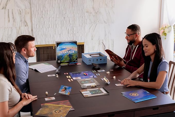 Stonemaier Games: Vantage by Jamey Stegmaier | Cooperatively Explore an Entire Planet from First-Person Perspective | Strategy Board Game for Adults and Family | 1-6 Players 120 Min-180 Min Ages 14+
