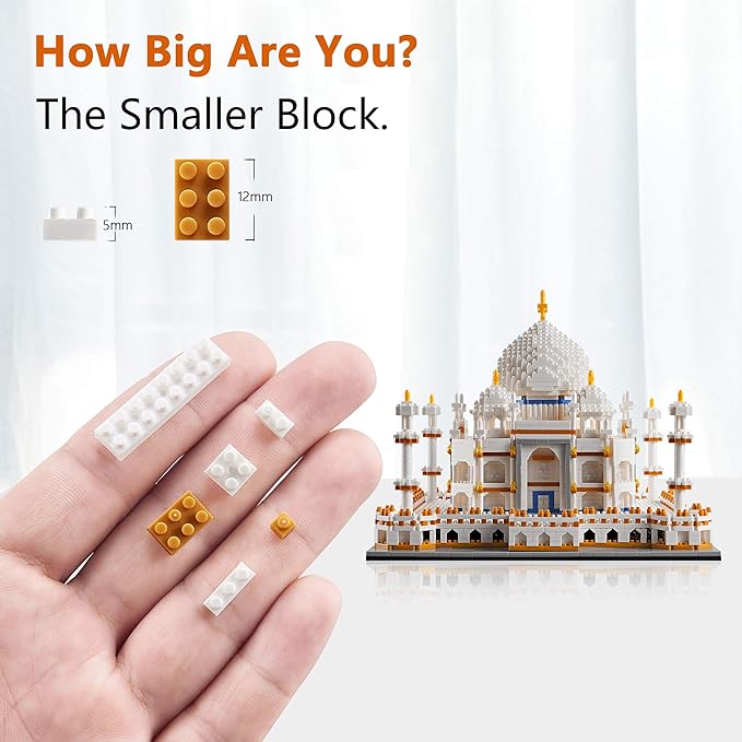 Architechture Series for Adults and TeensTaj Mahal Building SetModel Contruction Kit 3950 PCSMicro Block SetNew Seven WondersLandmark Model