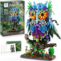 Sillbird Flower Owl Building Sets for Adults Creative Gift Ideas for Women Men Mom Her Girlfriend Wife Home Decor Display or Table Centerpieces - Buildable Floral Animals Botanical Model Collection