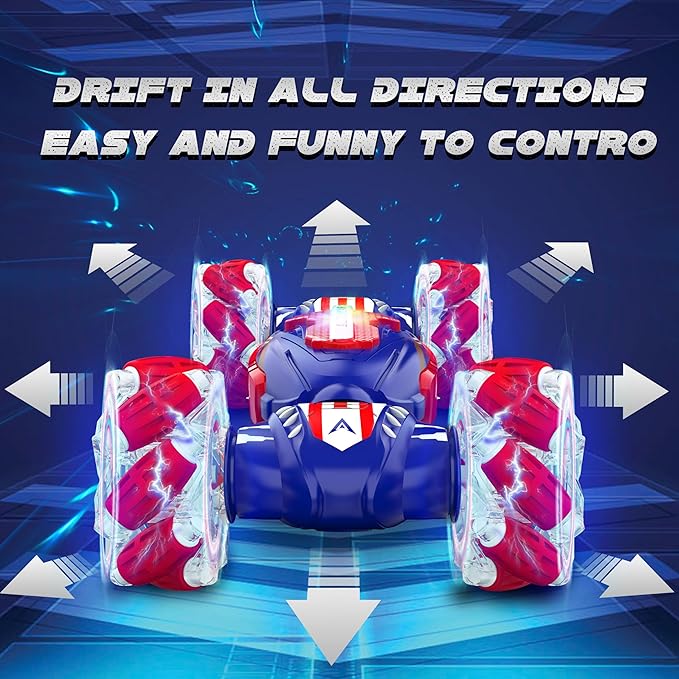 Remote Control Car Gesture Sensing RC Stunt Car 4 WD Transform Off Road for Rotating 2.4Ghz Hand Controlled Remote Control Twister Cars RC Cars for Kids Boys Girls Toy Gift Age 8 9 10 11 12 yr