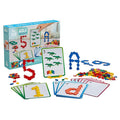 PLUS PLUS - Learn to Build ABC &amp 123 - 400 Pieces 40 Flash Cards - Construction Building STEM / STEAM Toy Interlocking Mini Puzzle Blocks for Kids