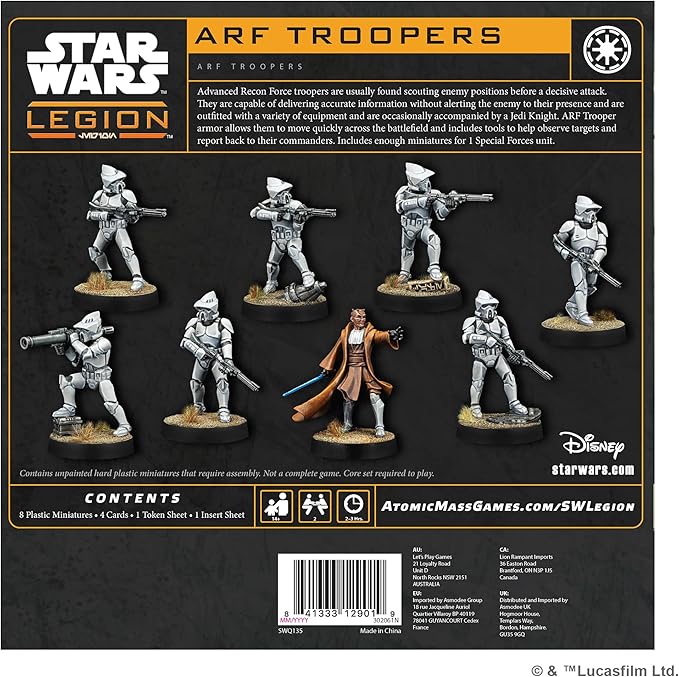Asmodee Star Wars: Legion ARF Troopers Unit Expansion - Tabletop Miniatures Game Strategy Game for Kids and Adults Ages 14+ 2 Players 3 Hour Playtime