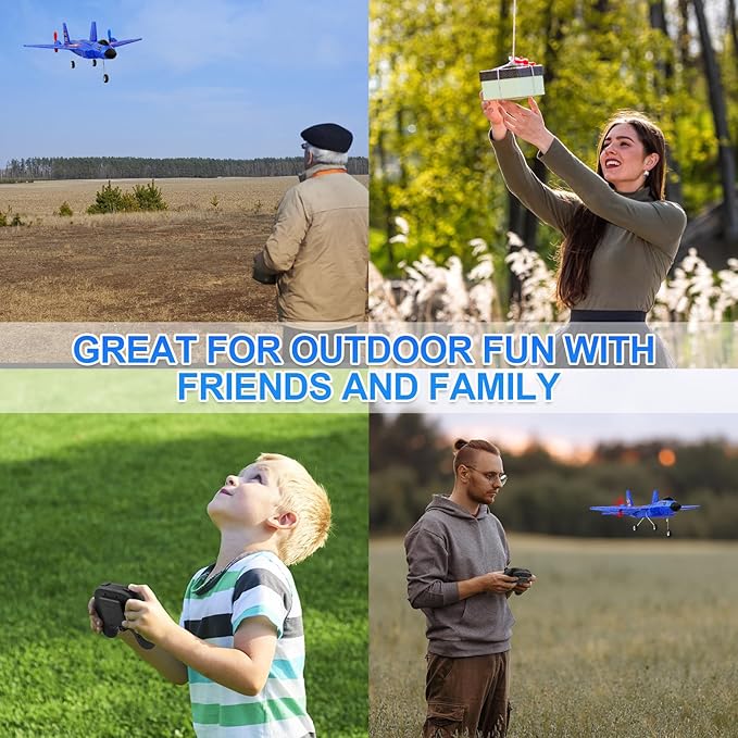 F22 RC Plane 2 Channel 2.4 GHz Remote Control Airplane Large RC Fighter Jet Toy with Lights Easy to Fly Gift for Kids Adults &amp Beginners