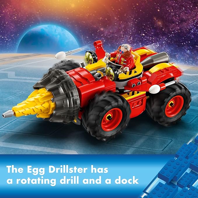 LEGO Sonic The Hedgehog: Super Sonic vs. Egg Drillster Gaming Toy with Shadow and Dr. Eggman Toy Building Set for Boys and Girls Ages 8 and Up 76999