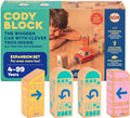 Cody Block U-Turn Expansion Set Educational Wooden Building Blocks and Car STEM Toys for Preschool Kids Ages 3+