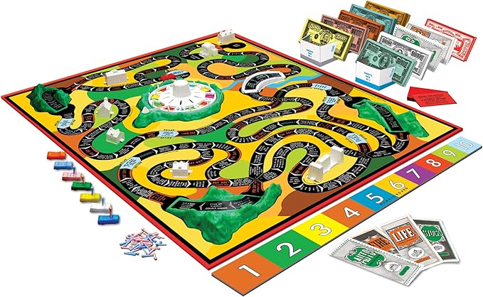 The Game Of Life With 1960 Artwork &amp Gameplay Winning Moves Games USA Classic Game: Original 1960's Version Spinner Mountains Insurance Career Options Marriage etc. 3-4 Players Age 10+