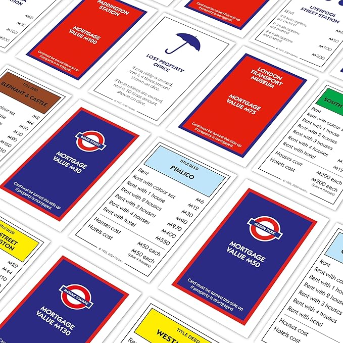 Winning Moves London Underground Monopoly Board Game Oxford Circus Covent Garden Bond Street and Swap Your Way to Success Gift for Children Aged 8+