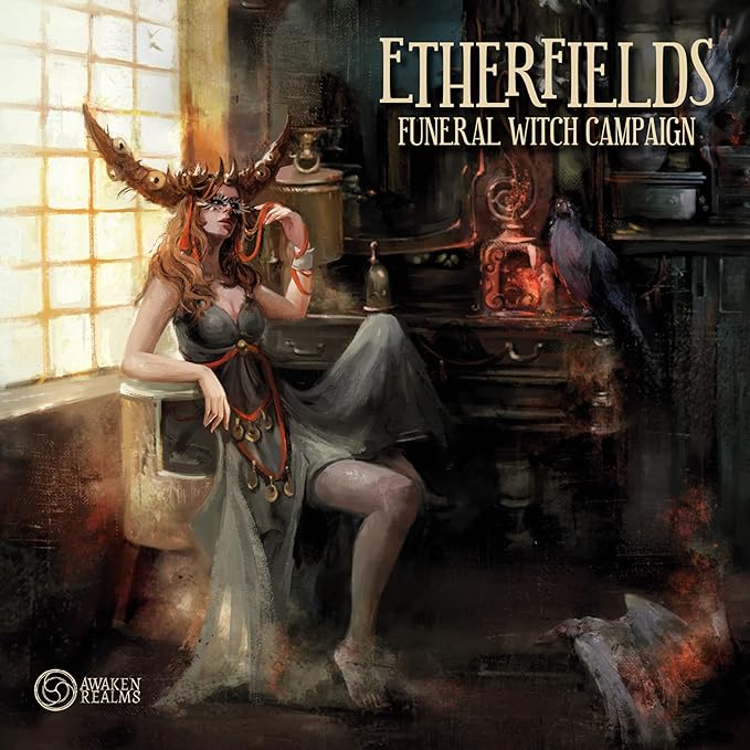 Etherfields Board Game Funeral Witch Campaign Expansion | Fantasy Strategy Game | Narrative Adventure Game for Adults | Ages 14+ | 1-4 Players | Avg. Playtime 90-180 Minutes | Made by Awaken Realms