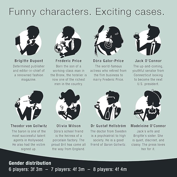Culinario Mortale Murder at The Grand Hotel - A Modern Murder Mystery Dinner Party Game for 6-8 Players
